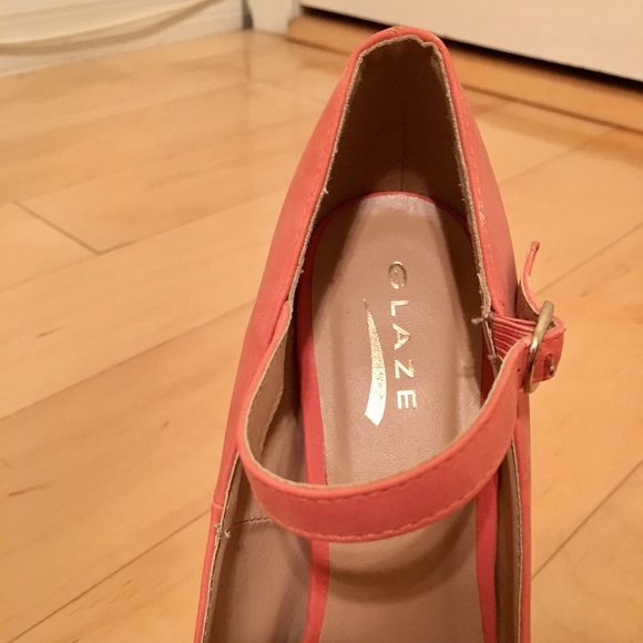 New orange suede heels/ platform pumps - Picture 4 of 6